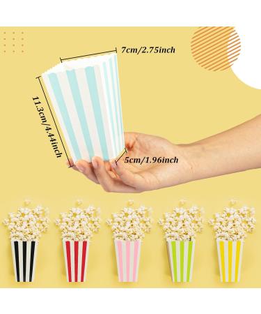 ISKYBOB 24 Pack Mini Striped Popcorn Boxes Containers Paper Popcorn Chicken Bags for Carnival Party Movie (Red) - Buy Online on GoSupps.com