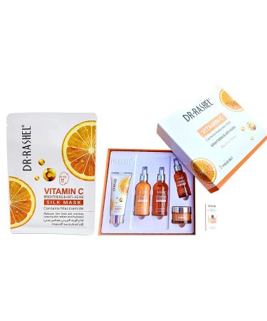Dr Rashel Vitamin C Skin Care Series | Hyaluronic Acid, Anti Aging, Collagen Essence | 5 Piece Set + 1 Vitamin C Silk Mask - Buy Online on GoSupps.com