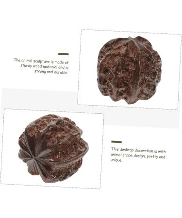 Stobok Wenwan Handle Wood Carvings - Vintage Chinese Gymnastics Balls & Peach Core Figurines | 4x4x4cm - Buy Online on GoSupps.com