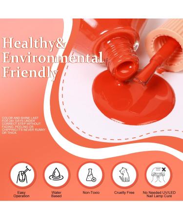 DouborQ Pumpkin Orange Nail Polish Long-lasting Glossy Nail Art Varnish (41) Pumpkin Orange-41 - Buy Online on GoSupps.com