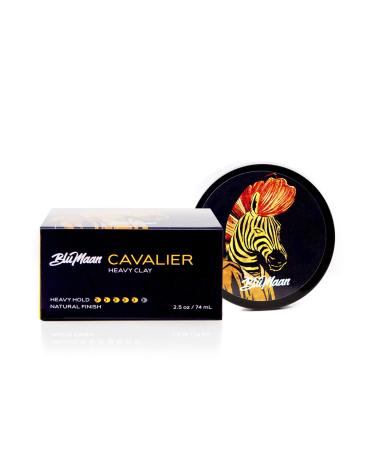 BluMaan Cavalier Men s Hair Clay - Extreme Texture for All-Day Hold - Includes 5 Organic Oils - Perfect for Thick  Coarse  Wavy  and Medium Hair - Men's Hair Styling Clay for All Hairstyles - 2.5 oz (74 ml)