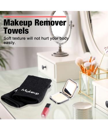18 Pcs Makeup Remover Towels - Soft Cotton Washcloths with Makeup Embroidery - Reusable Facial Cleansing Cloths - Holiday Gift for Women - Buy Online on GoSupps.com