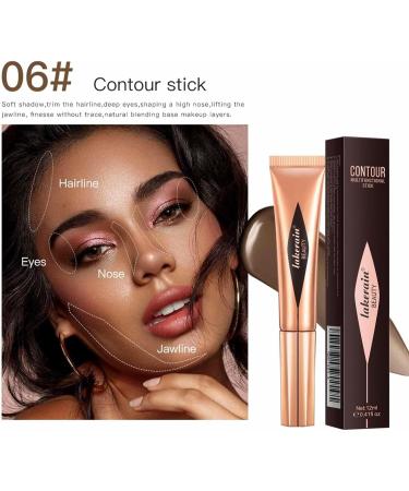 Liquid Blush for Cheeks Creamy Highlighter Stick | Lightweight Contouring Blush Highlighter Makeup Stick Breathable Feel Sheer Flush of Color Natural Looking Cle-ca Contour Liquid 06# - Buy Online on GoSupps.com