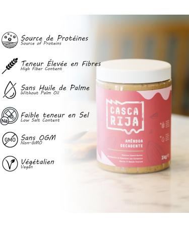 CASCA RIJA: Almond Butter with Praline 1 kg | With 0.01% Ground Cinnamon + 0.01% Powdered Cinnamon | 100% Creamy With - Buy Online on GoSupps.com
