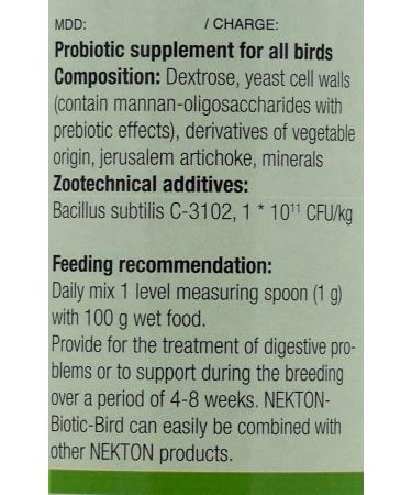 Buy NEKTON Biotic Bird 50g - Premium Bird Probiotics for Optimal Health | Free International Shipping - Buy Online on GoSupps.com