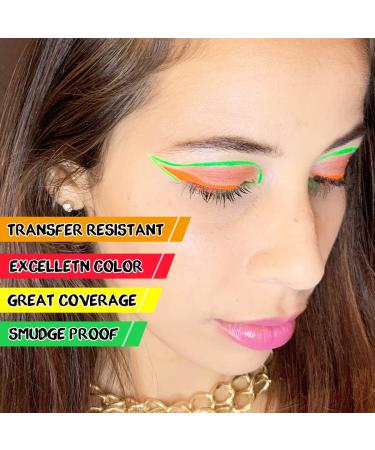 Bowitzki 9 Colors Water Activated Eyeliner - UV Glow Retro Graphic Makeup for Face & Body - Buy Online on GoSupps.com