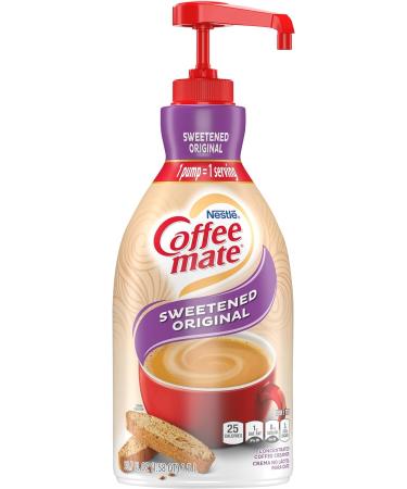 Coffee mate Sweetened Original Liquid Concentrate 1.5 Liter Pump Bottle (Pack of 3) with By The Cup Coffee Scoop - Buy Online on GoSupps.com