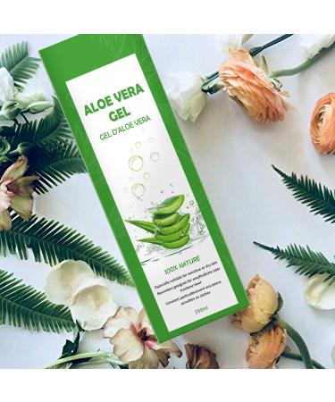 Aloe Vera Gel 100% Pure - Natural Moisturizing Cream for Face Hair & Body - Soothing Relief for Dry Skin & Sunburn - 250ml - Buy Online on GoSupps.com