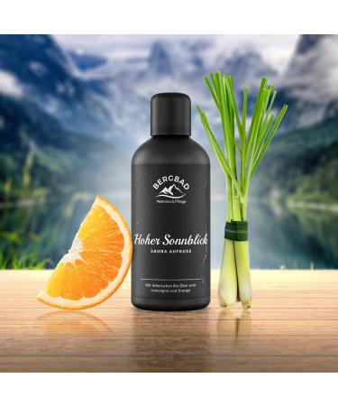 Bergbad Organic Sauna Infusion - Lemongrass & Orange 100ml | Natural Essential Oils for Relaxation - Buy Online on GoSupps.com