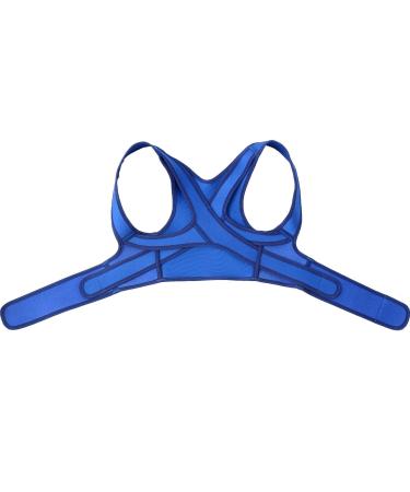 Adjustable Posture Corrector Corset Men Women Shoulder Neck Upper Back Brace Clavicle Spine Pain Relief Support Belt Comfortable Soft Strip Corrector Stay Classy At All Times (Color : Blue Size : X Blue M