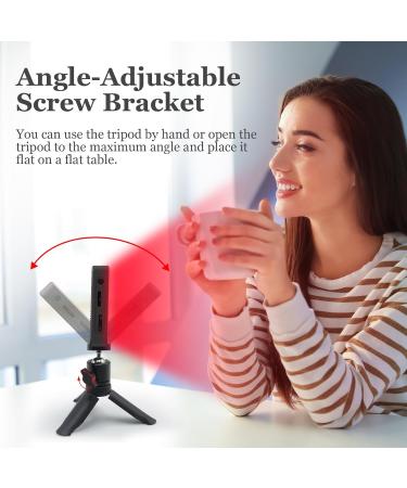 Devowellte Red Light Lamp with Stand Portable Red Light with 660nm & 850nm Wavelengths Rechargeable Infrared Light Lamp for Home/Office/Travel - Buy Online on GoSupps.com