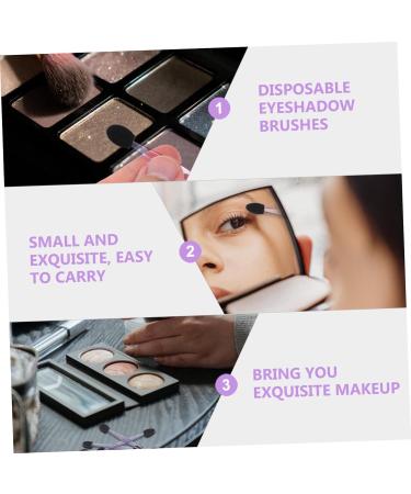 SOESFOUFU 100pcs Eye Shadow Stick Dual Sides Eye Shadow Sponge Eyeliner Brush Eyeshadow Rubber Cotton Black 7.5x0.5cm Black - Buy Online on GoSupps.com