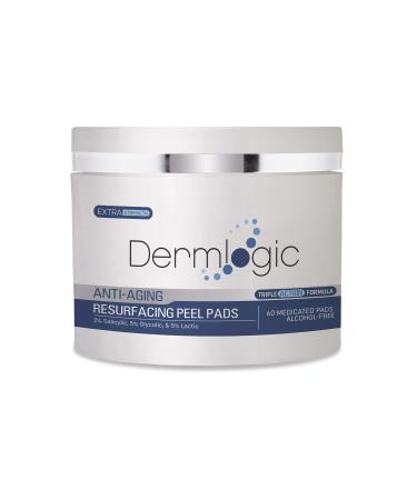 Anti Aging Resurfacing Peel Pads- Triple Action Chemical Peel Pads Combined with Glycolic, Lactic, and Salicylic Acids. Smooth’s Fine Lines, Wrinkles, Dark Spots, and Imperfections to Enhance the Skin