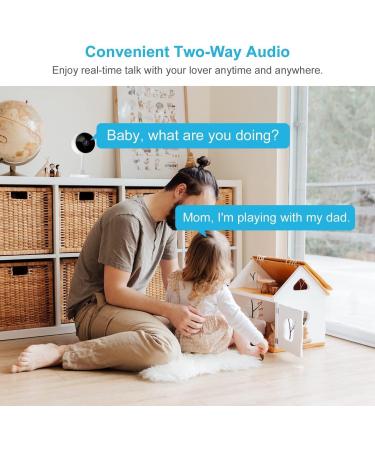 litokam Little Elf Indoor Security Camera 1080P Baby Monitor with Phone App, WiFi IP Camera, Night Vision, 2-Way Audio, Motion Detection - 2 Pack White | Compatible with Alexa - Buy Online on GoSupps.com