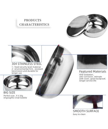 Stainless Steel Epilier Shaving Soap Peel - Natural Men s Razor Tool | Silver | Perfect for Cleaning Foam - Buy Online on GoSupps.com