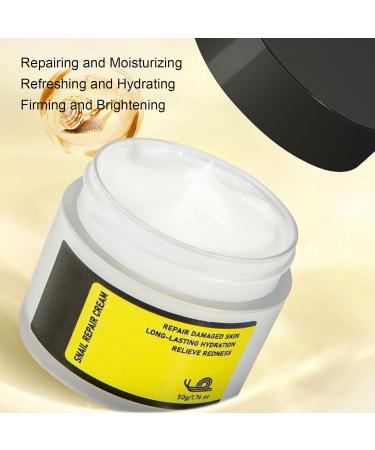 Snail Repair Cream 50g Mucin Repair Cream Snail Repair Face Cream Hydrating Brighten Skin Tone Tighten Pores Snail Mucin Moisturizer Cream 1.8oz - Buy Online on GoSupps.com