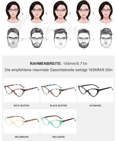 Lanomi Women s Cat Eye Reading Glasses Vintage Floral Pattern Lightweight 2.0x Visual Aid for Style & Comfort - Buy Online on GoSupps.com