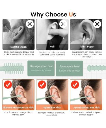 Silicone Ear Wax Remover Kit - 3Pcs for Safe and Easy Ear Cleaning - with Storage Box - Suitable for Children and Adults - Buy Online on GoSupps.com