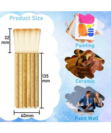 KAIY 2 PCS Bamboo Handle Sheep Hair Hake Brush Set for Watercolor Painting - Buy Online on GoSupps.com