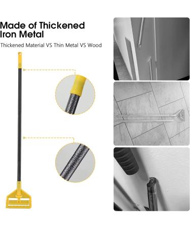 Commercial Heavy Duty 60 Metal Mop Handle - Adjustable for Industrial & Household Cleaning - Quick Change Clamp for Wet Mop - Buy Online on GoSupps.com