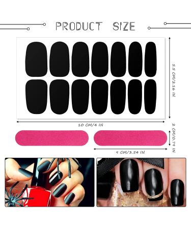 280 Black Nail Wraps Full Cover Decals with Nail Files - Cool Style for Girls & Women - Buy Online on GoSupps.com