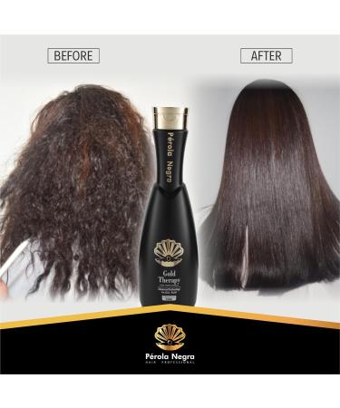 Perola Negra Gold Therapy Hair Treatment - Brazilian Keratin Formaldehyde Free 35.2 Fl. Oz - Best Blowout & Hair Straightening Solution - Buy Online on GoSupps.com