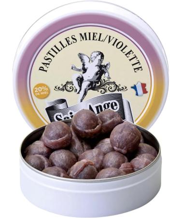Lot of 5 boxes of Violet Honey Pastilles Saint-Ange Traditional Sweets 100% French Violet Honey - Buy Online on GoSupps.com