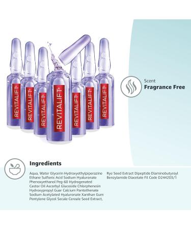 L'Oreal Paris Revitalift Derm Intensives Hyaluronic Acid Serum Ampoules | Anti-Aging Skin Replumping - 7 Day Boost (Pack of 7 - Buy Online on GoSupps.com