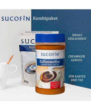 TSI Consumer Goods SUCOFIN Coffee white refined coffee and tea 22pack 12 x 400 g can + 10 x 200 g resealable aroma protection bag value pack - Buy Online on GoSupps.com