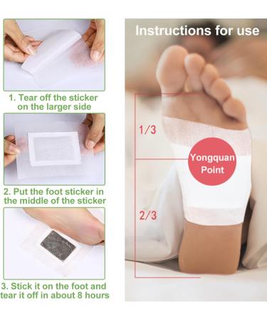 Detoxification Plaster Feet - 100PCs Detox Foot Patch for Stress Relief Deep Sleep & Improved Blood Circulation - Buy Online on GoSupps.com