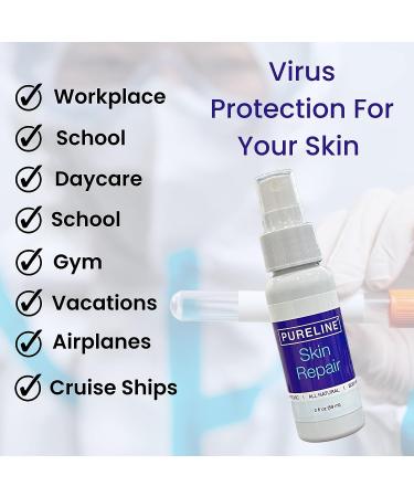 PURELINE Skin Repair Non-Toxic Wound Healing Ointment & Antimicrobial Spray - 2oz Bottle - Buy Online on GoSupps.com
