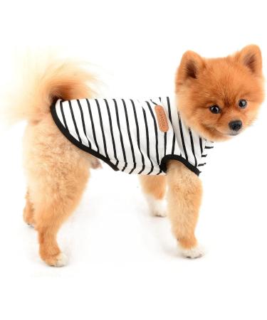 Smalllee Lucky Store: Summer Striped T-Shirts for Small & Medium Dogs Cats | Stylish Sleeveless Tees for Yorkies & Chihuahuas - Buy Online on GoSupps.com