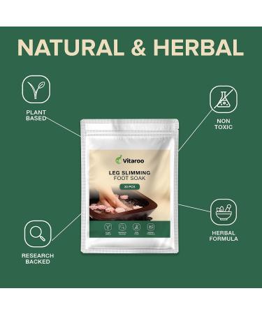 Lymphatic Drainage Ginger Foot Soak Leg Slimming Bath Herbal Spa 30pcs Kit by Vitaroo - Silver - Buy Online on GoSupps.com