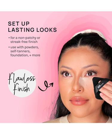 AOA Studio Velvet Puffs Makeup Puff Set of 6 Loose Powder Body Powder Velour Makeup Blender Sponge Foundation Blending Sponges Set Beauty Makeup Tools (Black) - Buy Online on GoSupps.com