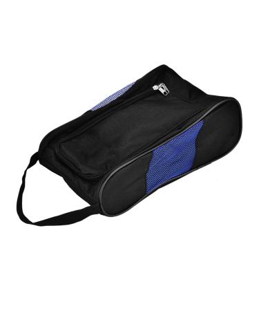 Alomejor Portable Golf Shoes Bag Breathable Golf Shoes Bag Black and Blue