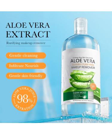 Makeup Remover Make-Up Water Quick Cleansing Makeup Remover for Facial Cleansing Gentle Facial Cleanser Smooth Skin Exfoliating Naturally Easy to Rinse - Buy Online on GoSupps.com