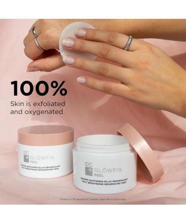 IDC Dermo Glowfix Peel Cotton Pads - Vegan Exfoliating Facial Rounds with Glycolic Acid - 60 Pads for Men & Women - International Shipping Available - Buy Online on GoSupps.com