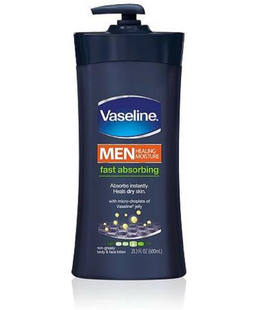 Vaseline Men Body & Face Lotion Fast Absorbing 20.3 oz (Pack of 5)