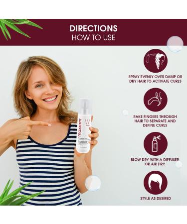Maxxam Curl Activator Spray | Frizz Prevention | Volume Boost | Revitalizes Dry Curls | 8 Fl Oz - Buy Online on GoSupps.com