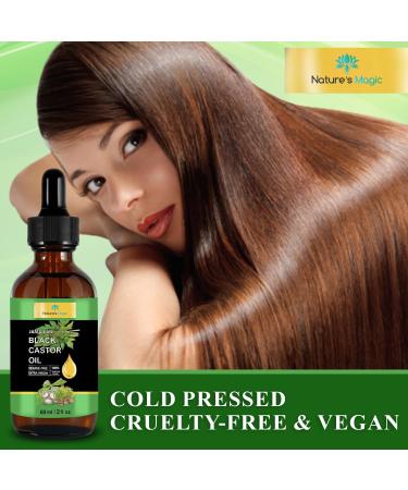 Nature's Magic Jamaican Black Castor Oil - Cold Pressed Unrefined Oil for Hair Growth Skin & Nails | Nourish Scalp & Stimulate Growth Globally - Buy Online on GoSupps.com