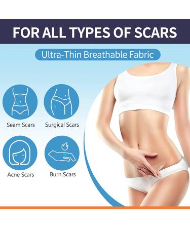 Silicone Scar Sheets 8 Pack - Scar Away Strips for Scars, Keloid, C-Section, Surgical - Reusable Scar Removal Gel Tape - 16 Week Supply - Tummy Tuck Post Surgery Supplies (5.9 x 1.57) - Buy Online on GoSupps.com