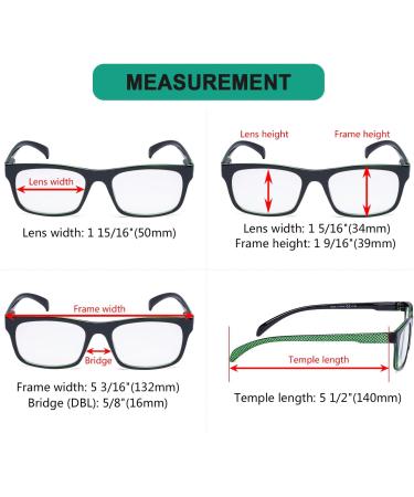 Eyekepper 4 Pack Reading Glasses - Stylish Pattern Design for Men & Women +0.50 Diopters - International Shipping Available - Buy Online on GoSupps.com
