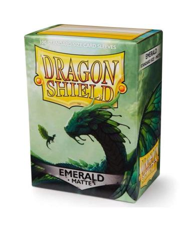 Dragon Shield Standard Size Sleeves  Matte Emerald 100CT - Card Sleeves are Smooth & Tough - Compatible with Pokemon, Yugioh, & Magic The Gathering Card Sleeves  MTG, TCG, OCG