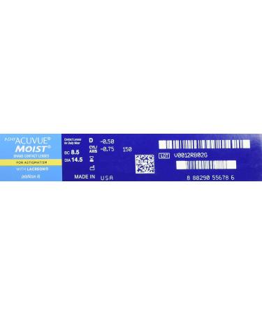 Buy Acuvue 1-Day Moist for Astigmatism - Daily Soft Lenses 90 Pack BC 8.5mm DIA 14.5mm - Perfect Vision Worldwide Shipping - Buy Online on GoSupps.com