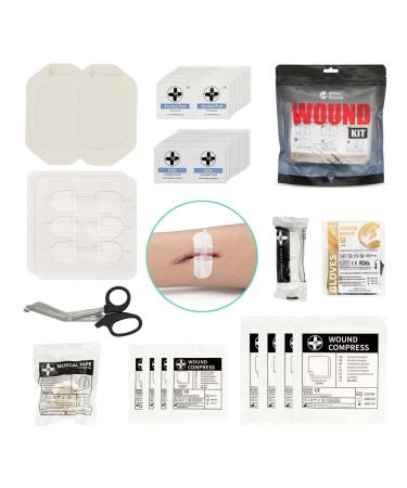 RHINO RESCUE Zip Stitch 6pcs with Wound Dresssings  Wound Closure Strips Without Suture  Zipstitch Laceration Closure Kit for Cut Care  Adhesive Wound Closure Bandages