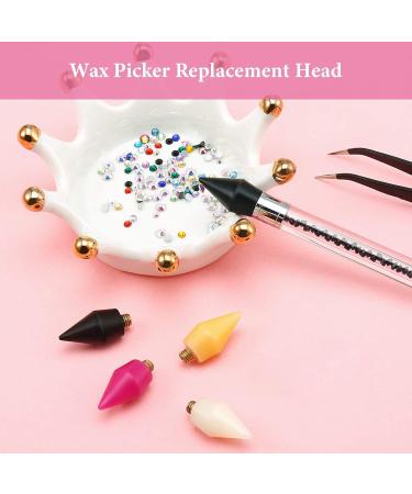 8-Pack Nail Picker Wax Heads - Easy to Replace Wide Contact Area Metal Screw - Ideal for Home Nail Studios & Professionals - Buy Online on GoSupps.com