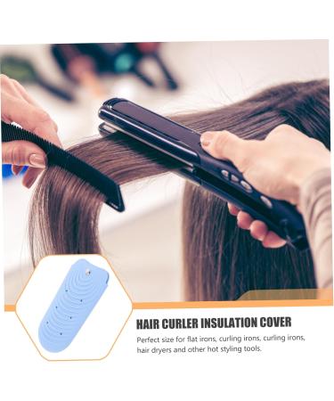 Heat Resistant Hair Curler & Flat Iron Holder Bag | Insulation Pouch for Travel & Storage | 20x10cm Blue - Buy Online on GoSupps.com