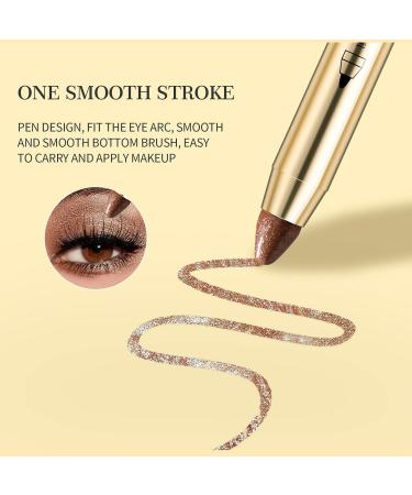 Go Ho Brown Highlighter Eyeshadow Stick - Cream-to-Powder Eye Brightener Crayon Pen - Shimmer Brown 03 - Buy Online on GoSupps.com