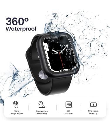  2 in 1 Goton for Waterproof Apple Watch Screen Protector 44mm Case SE Series 6 5 4 360 Protective PC Face Cover Built-in Tempered Glass Front & Back Bumper for iWatch 6 5 4 SE 2022 Accessories Black 44mm - Buy Online on GoSupps.com